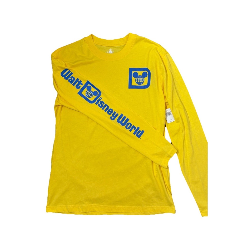 Disney Parks‎ Walt Disney World Yellow Long Sleeve T-Shirt Size M NEW